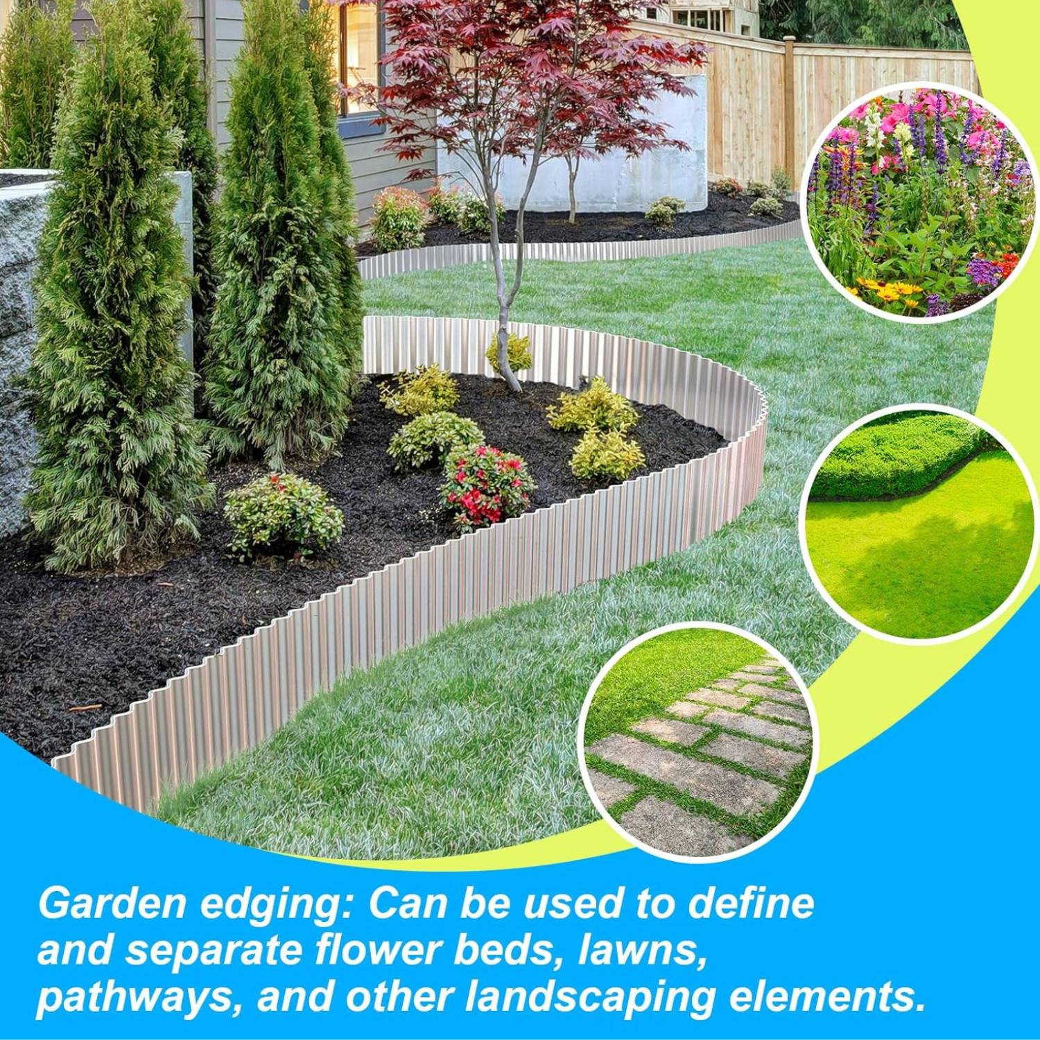 Corrugated metal garden edging: image 5