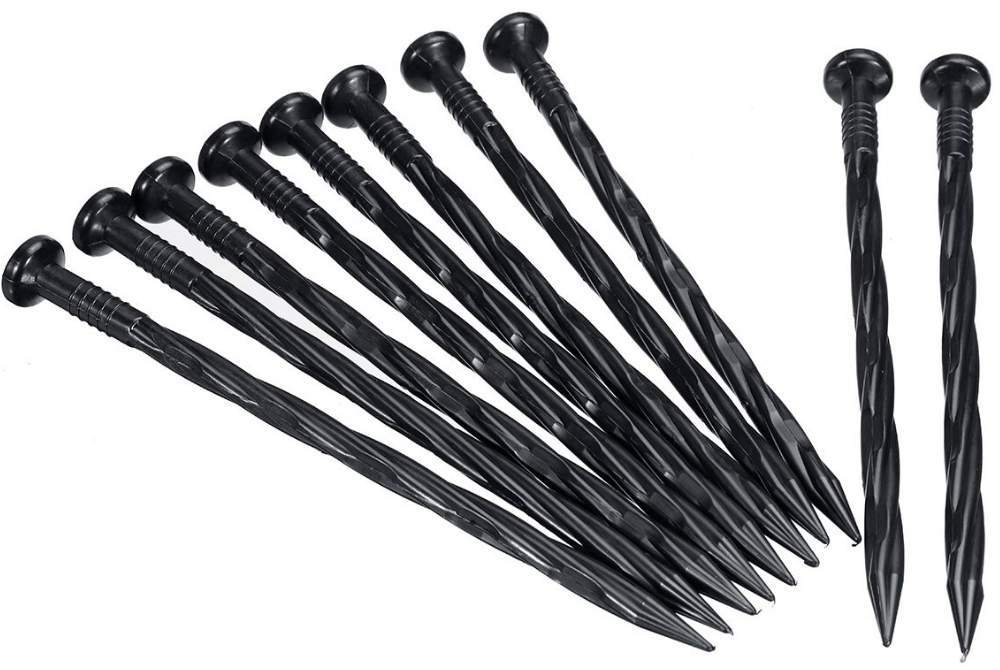 Plastic edging spikes