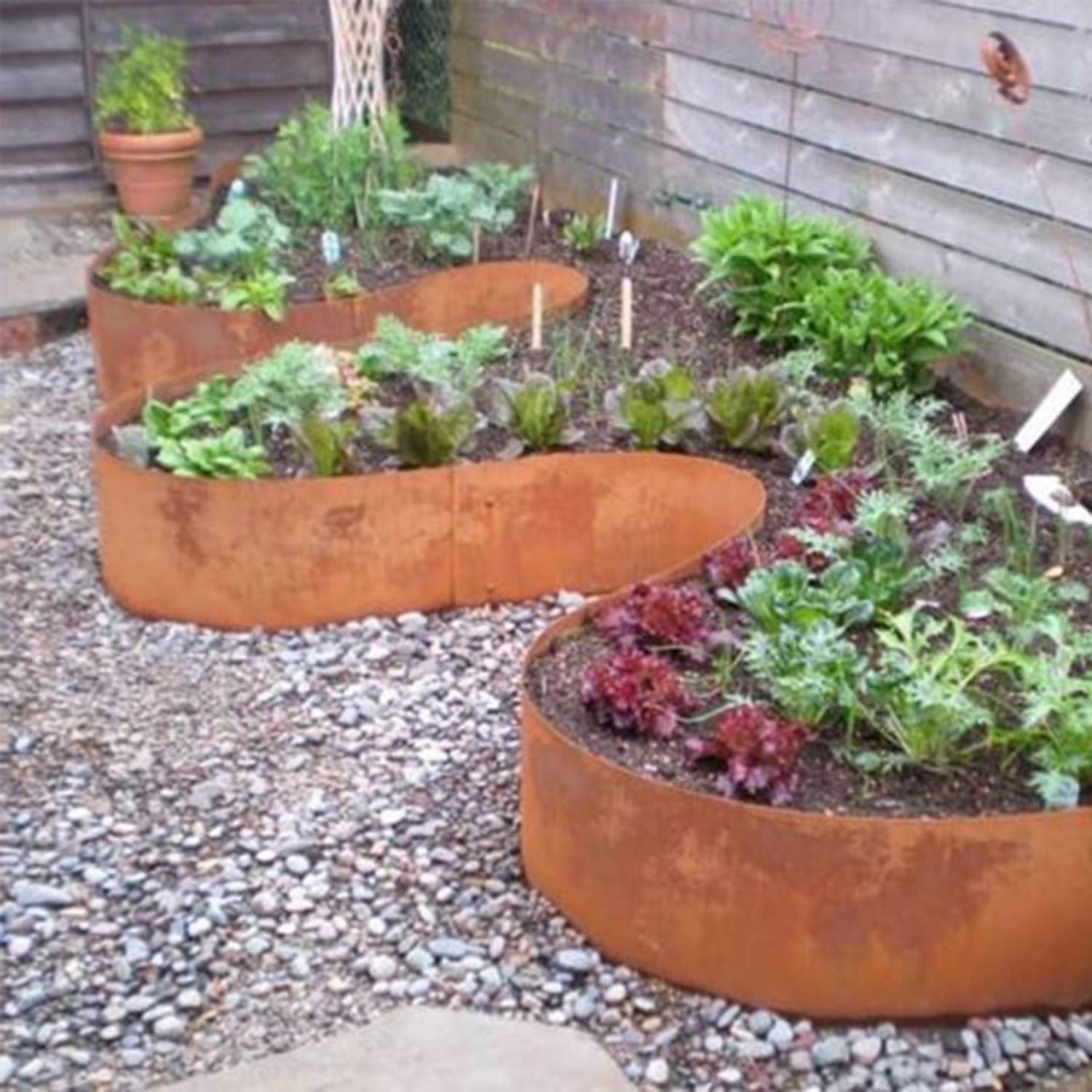 Corten steel garden edging: image 2
