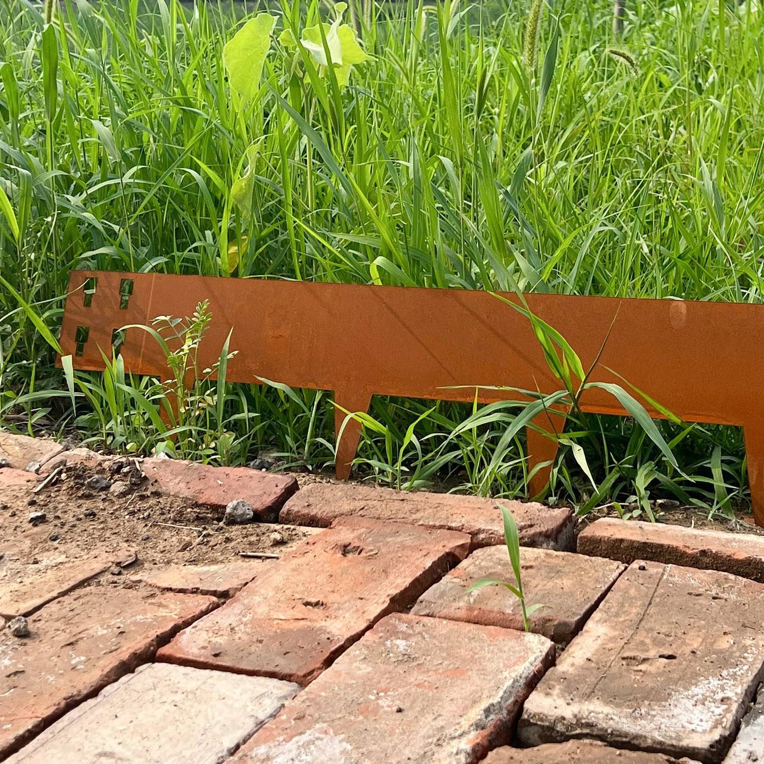 Corten steel garden edging