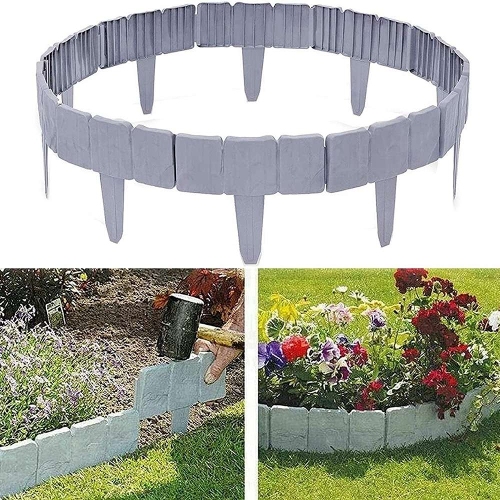 Stone-effect flower bed borders: image 4