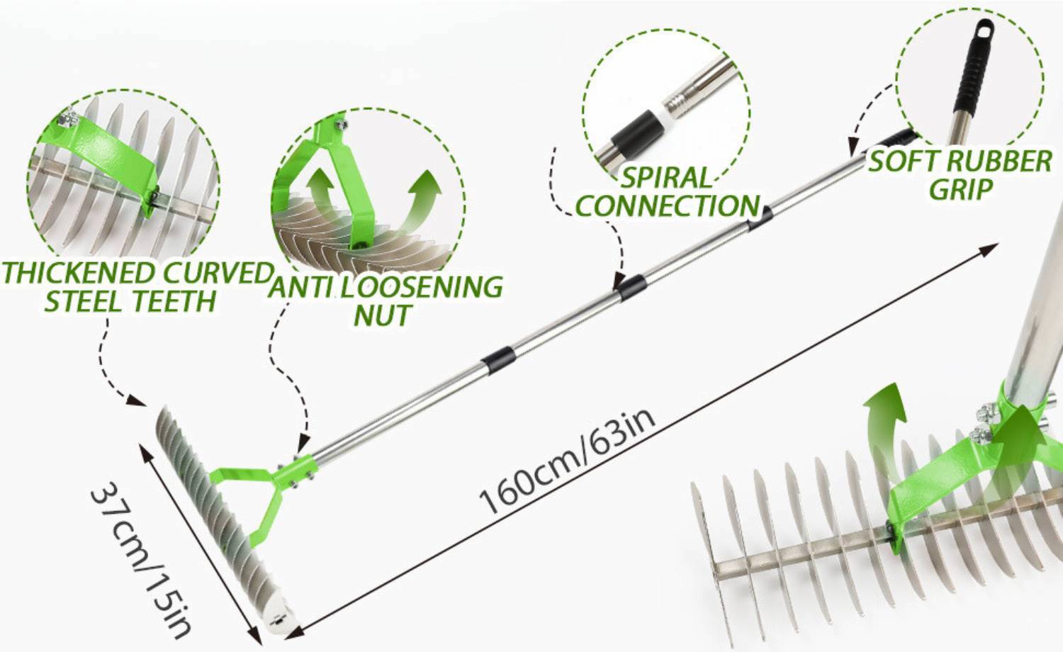Grass dethatcher rake: image 4