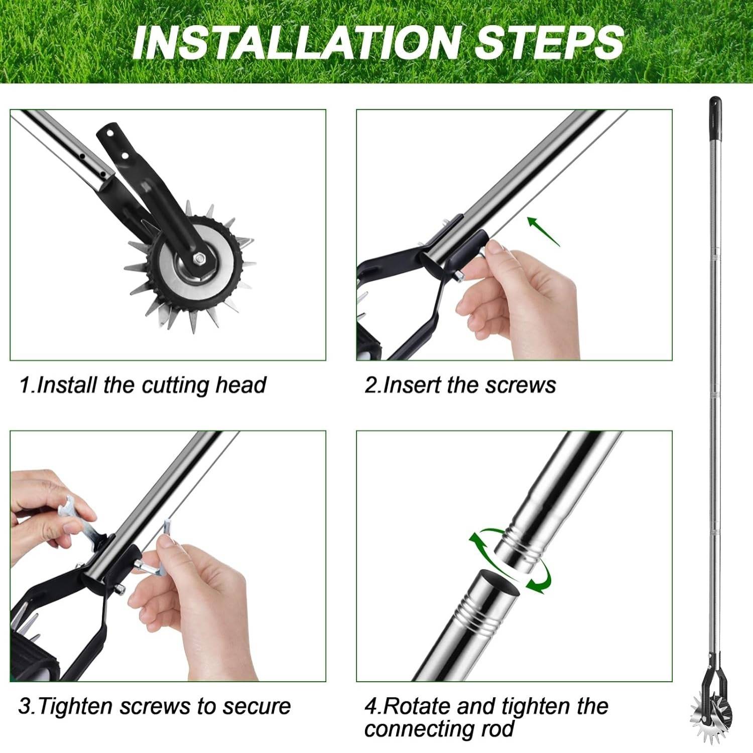 Wheel rotary lawn edger